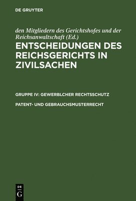 Patent- und Gebrauchsmusterrecht 1