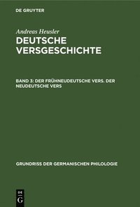 bokomslag Der Frhneudeutsche Vers. Der Neudeutsche Vers