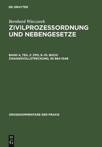 bokomslag ZPO, 8.-10. Buch