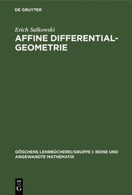 bokomslag Affine Differentialgeometrie