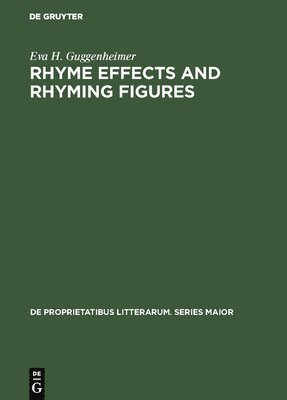 bokomslag Rhyme effects and rhyming figures