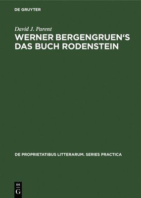 Werner Bergengruen's Das Buch Rodenstein 1