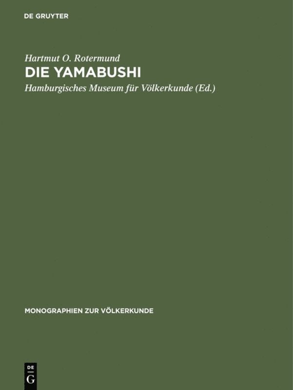 Hartmut O. Rotermund, Hamburgisches Museum für Völkerkunde, Hamburgisches Museum Für Völkerkunde - Die Yamabushi, Inbunden