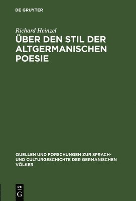 bokomslag ber den Stil der altgermanischen Poesie