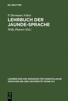 P Hermann Nekes, Willy Planert - Lehrbuch der Jaunde-Sprache, Inbunden