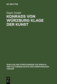 bokomslag Konrads von Wrzburg Klage der Kunst