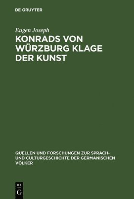 bokomslag Konrads von Würzburg Klage der Kunst