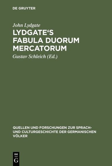 bokomslag Lydgate's Fabula duorum mercatorum