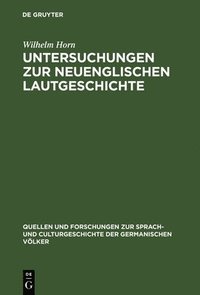 bokomslag Untersuchungen Zur Neuenglischen Lautgeschichte