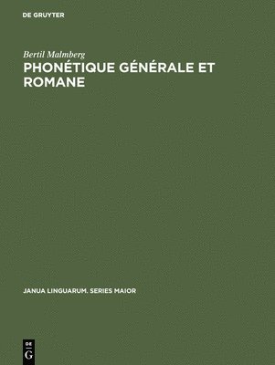 bokomslag Phontique gnrale et romane