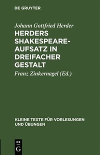 bokomslag Herders Shakespeare-Aufsatz in Dreifacher Gestalt