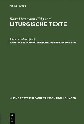 bokomslag Die Hannoversche Agende Im Auszug