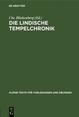 bokomslag Die Lindische Tempelchronik