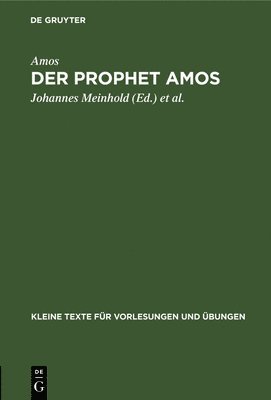 Amos, Johannes Meinhold, Hans Lietzmann - Prophet Amos, Inbunden