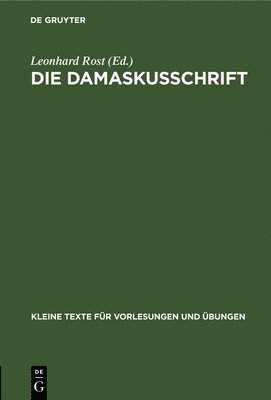 Die Damaskusschrift 1