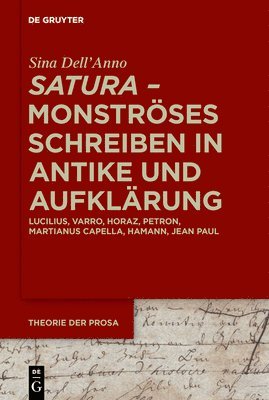 bokomslag satura  Monstrses Schreiben in Antike und Aufklrung