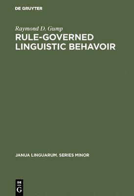 bokomslag Rule-Governed Linguistic Behavoir