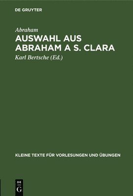 bokomslag Auswahl aus Abraham a S. Clara