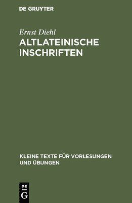 bokomslag Altlateinische Inschriften