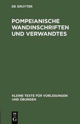 bokomslag Pompeianische Wandinschriften und Verwandtes