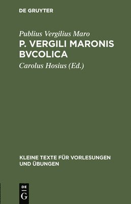 bokomslag P. Vergili Maronis Bvcolica