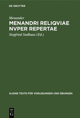 Menander, Siegfried Sudhaus - Menandri reliqviae nvper repertae, Inbunden