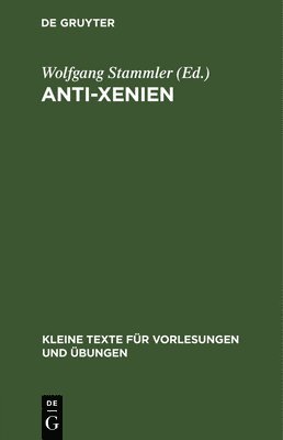 Wolfgang Stammler - Anti-Xenien, Inbunden