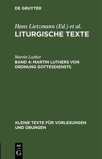 bokomslag Martin Luthers Von Ordnung Gottesdiensts