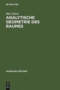 bokomslag Analytische Geometrie des Raumes