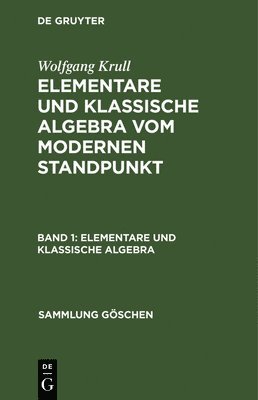 bokomslag Elementare und klassische Algebra