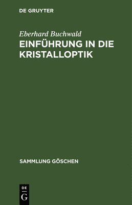 bokomslag Einfhrung in die Kristalloptik