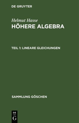 Helmut Hasse - Lineare Gleichungen, Inbunden