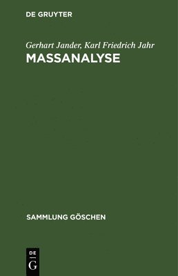 Gerhart Jander, Karl Friedrich Jahr - Massanalyse, Inbunden