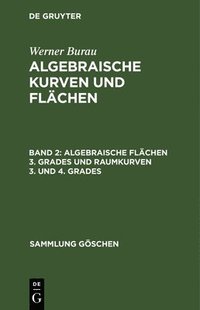 bokomslag Algebraische Flchen 3. Grades und Raumkurven 3. und 4. Grades