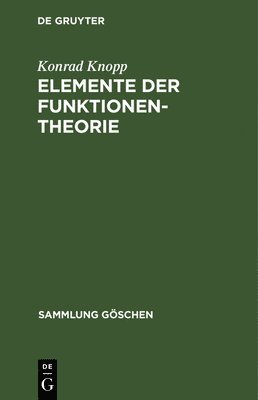 Konrad Knopp - Elemente der Funktionentheorie, Inbunden