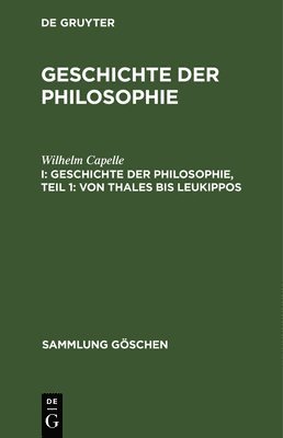 Geschichte der Philosophie, Teil 1 1