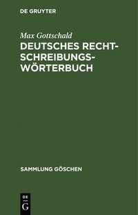 bokomslag Deutsches Rechtschreibungswrterbuch
