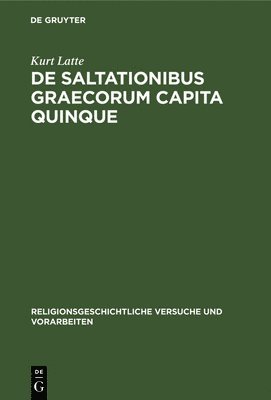 De saltationibus Graecorum capita quinque 1