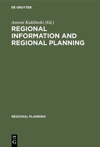 Antoni Kuklinski - Regional information and regional planning, Inbunden