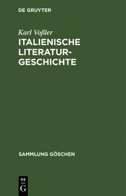 bokomslag Italienische Literaturgeschichte