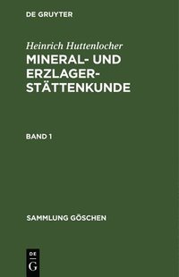 bokomslag Sammlung Gschen Mineral- und Erzlagerstttenkunde
