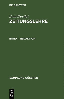 Emil Dovifat - Redaktion, Inbunden