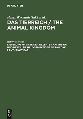 Robert Mertens - Liste der rezenten Amphibien und Reptilien, Inbunden