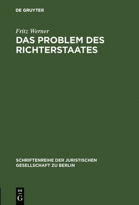 bokomslag Das Problem des Richterstaates