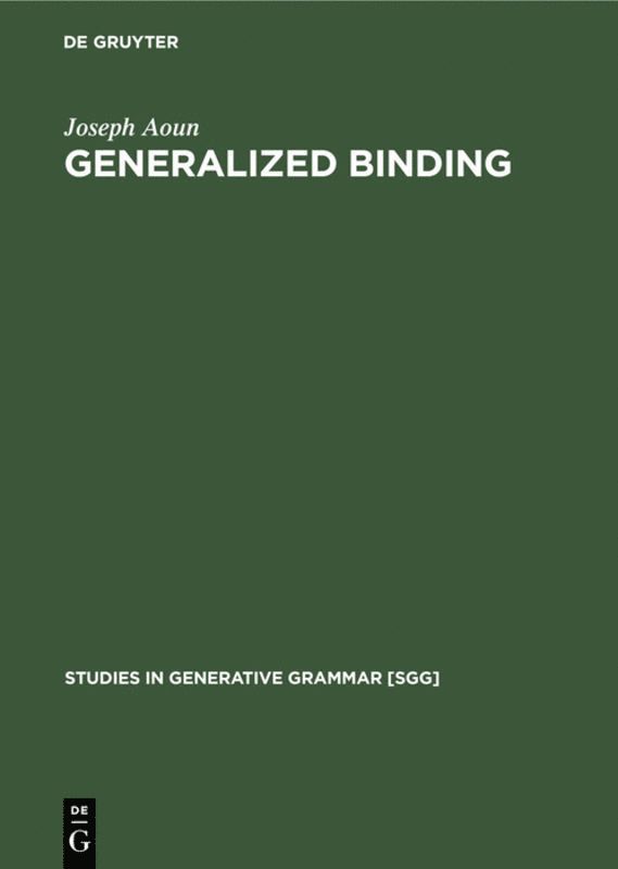 Joseph Aoun - Generalized binding, Inbunden