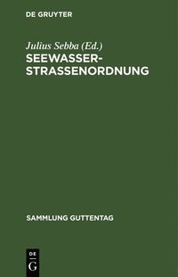 bokomslag Seewasserstraenordnung