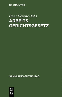 bokomslag Arbeitsgerichtsgesetz