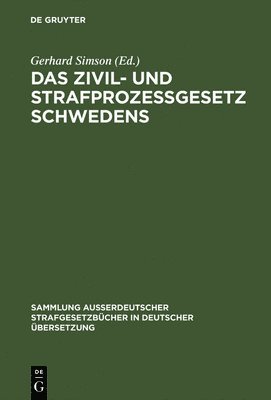 bokomslag Zivil- und Strafprozeßgesetz Schwedens