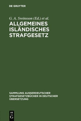 bokomslag Allgemeines isländisches Strafgesetz