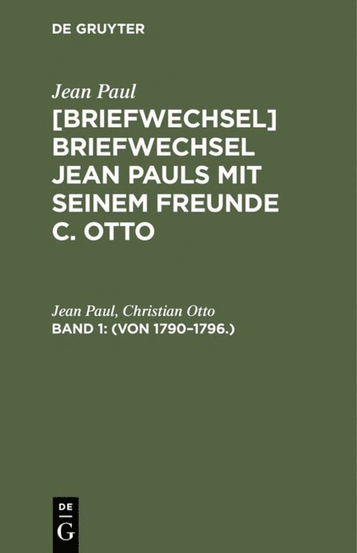 Jean Paul, Christian Otto - (Von 1790–1796.), Inbunden